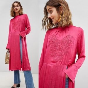 Free People Long Satin Tunic